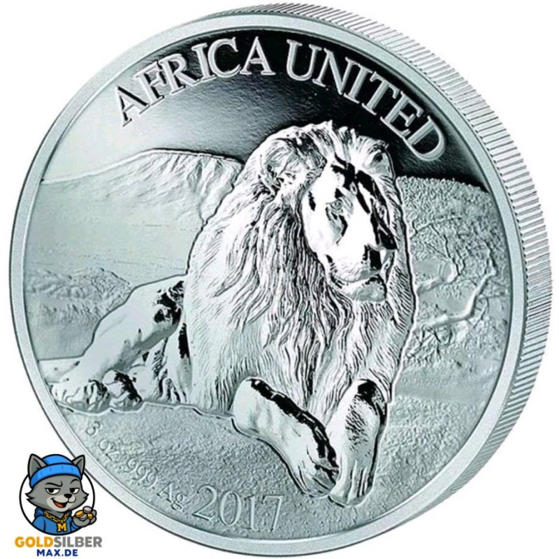 3 Unze Silber Elefant Africa United  PP 2017 nur 5000 Stk.