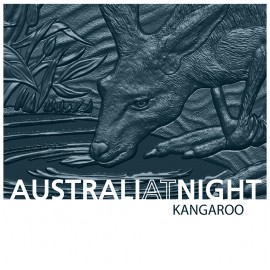 1 Unze Silber - Australien bei Nacht - Känguru 2019 - Geschwärzt PP