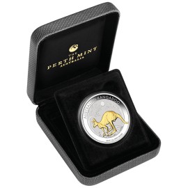 1 Unze Silber Australischer Känguru 2019 Gilded