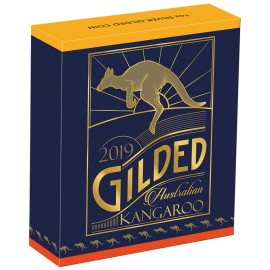 1 Unze Silber Australischer Känguru 2019 Gilded