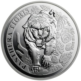 1 Unze Silber St. Helena Tiger Cash 2019