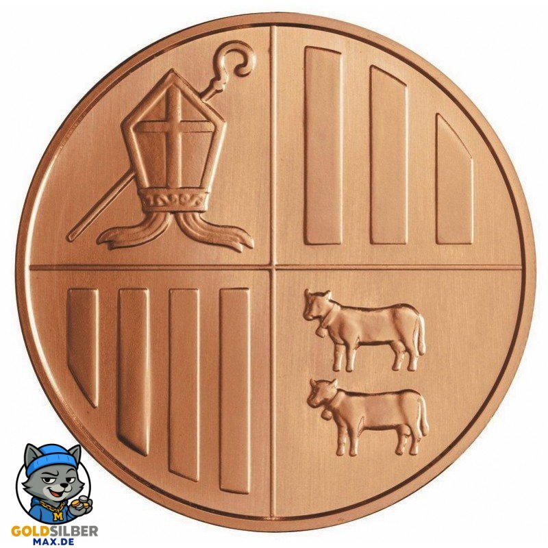 1 Unze Kupfer Andorra Eagle 2014