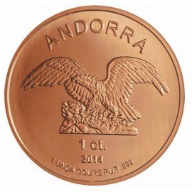 1 Unze Kupfer Andorra Eagle