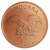 1 Unze Kupfer Andorra Eagle