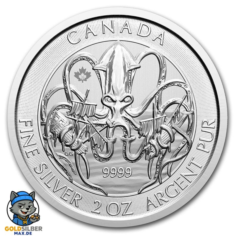 Kanada 2 Unze Silber Kraken 2020