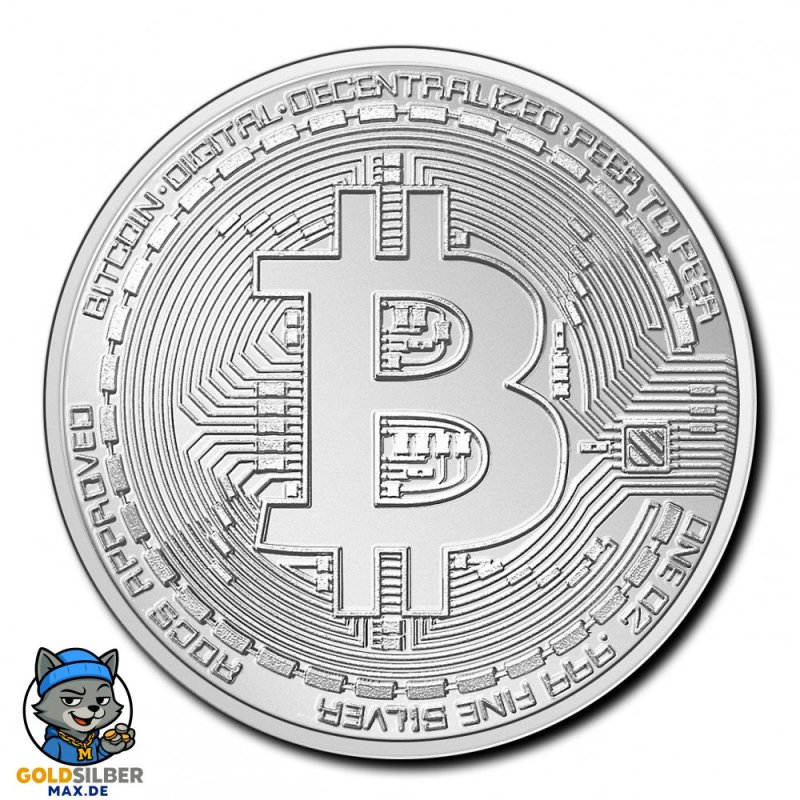 1 Unze Silber Bitcoin Tschad 2020