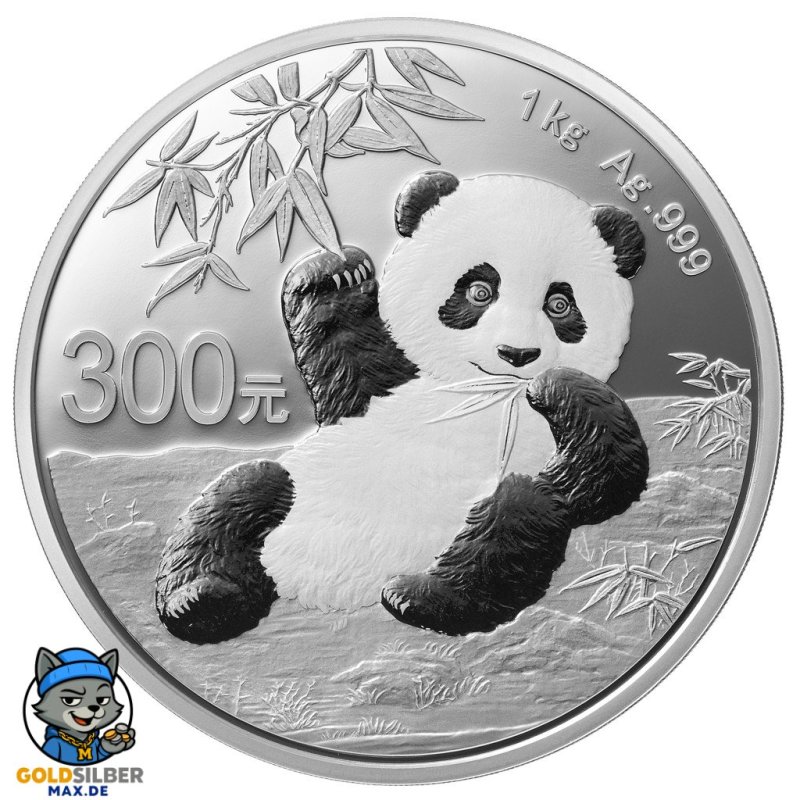 1 kg Kilo Silber China Panda 2019 PP BOX