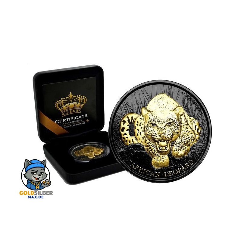 1 OZ Silber African Lion 2017 Niue 2 Dollars Gold Black Empire