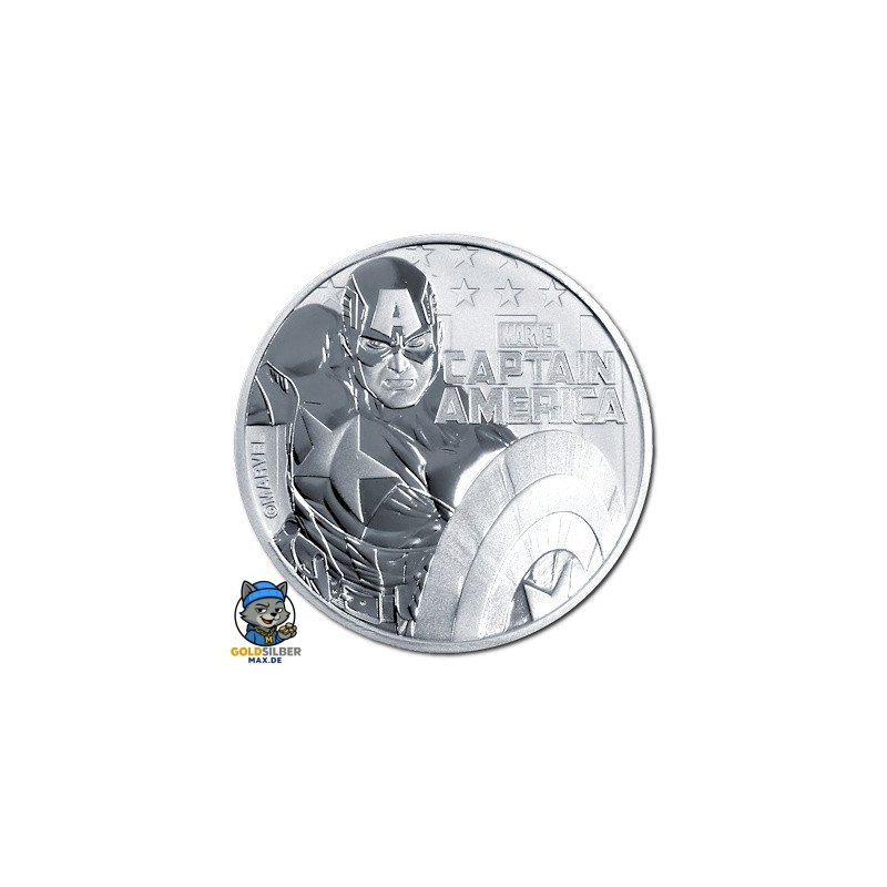 1 Unze Silber Captain Amerika 2019  Tuvalu
