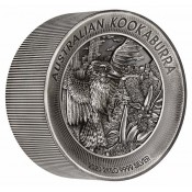 2 kg Silber Kookaburra 2019 Antique Finish High Relief