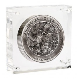 2 kg Silber Kookaburra 2019 Antique Finish High Relief