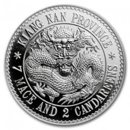 1 kg Silber 2020 China 1 oz Silver Dragon Dollar Restrike (PU)