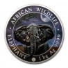 1 Kilo kg  Silber Silbermünze Somalia Elefant 2021 Night Nacht Giant Moon coloriert farbig