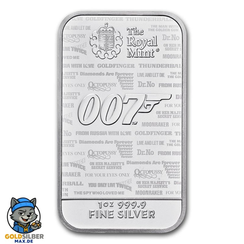 1 Unze oz silber james bondMünzbarren