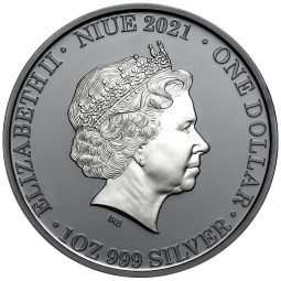 1 Unze Silber - Australien bei Nacht - Plumpbeutler 2021 - Geschwärzt PP