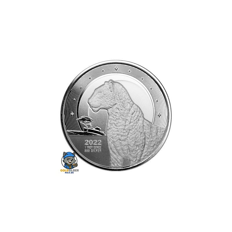 1 unze Silber African  Lepoard Ghana 2018