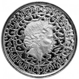 1 unze Silber African  Lepoard Ghana 2018