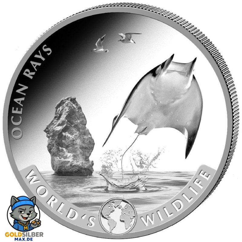 1 unze Silber Kongo Silberrücken Gorilla