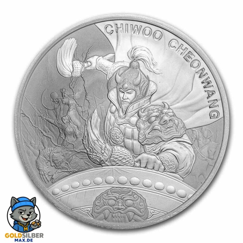 1 Unze Silbermünze Südkorea Chiwoo Cheonwang 2021