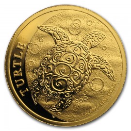 1 Unze Gold Schildkröte Turtle Niue 2020