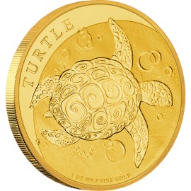 1 Unze oz Gold Goldmünze Niue Turtle Schildkröte Niue