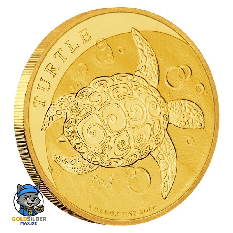 1 Unze oz Gold Goldmünze Niue Turtle Schildkröte Niue