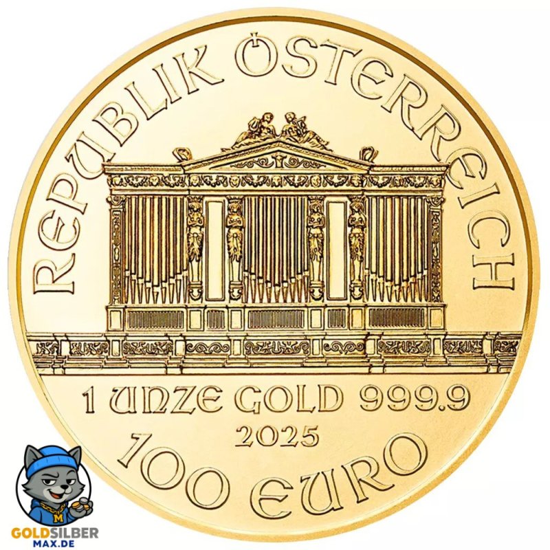 1 Unze Wiener Philharmoniker Goldmünze Gold