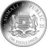 1 Unze Silber Silbermünze Somalia Elefant 2025 Teilvergoldet Gilded