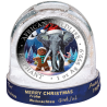 1 Unze Silber Silbermünze Somalia Elefant 2025 Coloriert Schneekugel