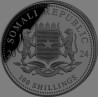 2 x1 oz Silber Somalia Elefant 2024 White Black Set