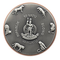 Double Giant Predators Tiger 2023 – 155 g Bi-Metall (Silber/Kupfer), Antique Finish