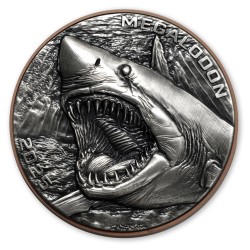 Double Silver Giant „Megalodon“ 2025 – 155 g Bi-Metall (Silber/Kupfer), Antique Finish