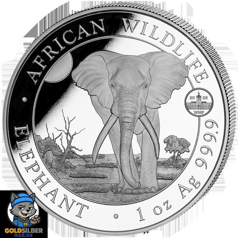 1 Unze Silber Somalia Elefant 2025 wmf