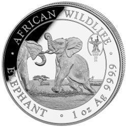 1 Unze Silber Somalia Elefant 2024 wmf