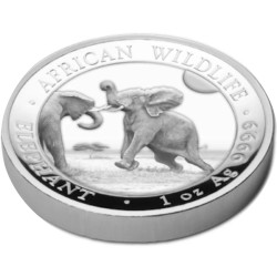 1 Unze Silber Silbermünze Somalia Elefant 2024 High Relief