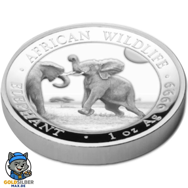1 Unze Silber Silbermünze Somalia Elefant 2024 High Relief