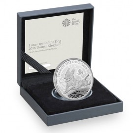 1 Unze Silber Lunar UK Dog Hund  2018 PP VVK