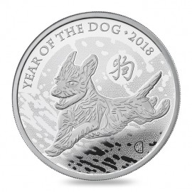 1 Unzen lunar uk dog hund 2018 PP Proof