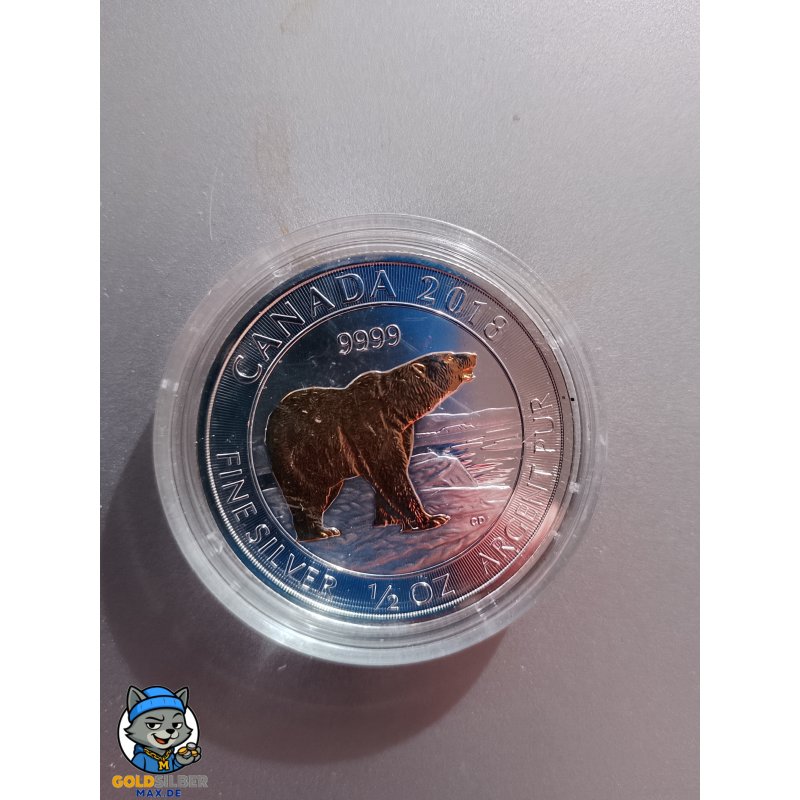 1/2 Unze Silber Polarbär 2018