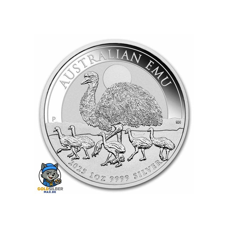 1 Unze Silbermünze Emu Perth Mint 2025