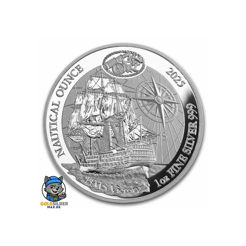 1 Unze Silber Nautical HMS Victory Ruanda 2025