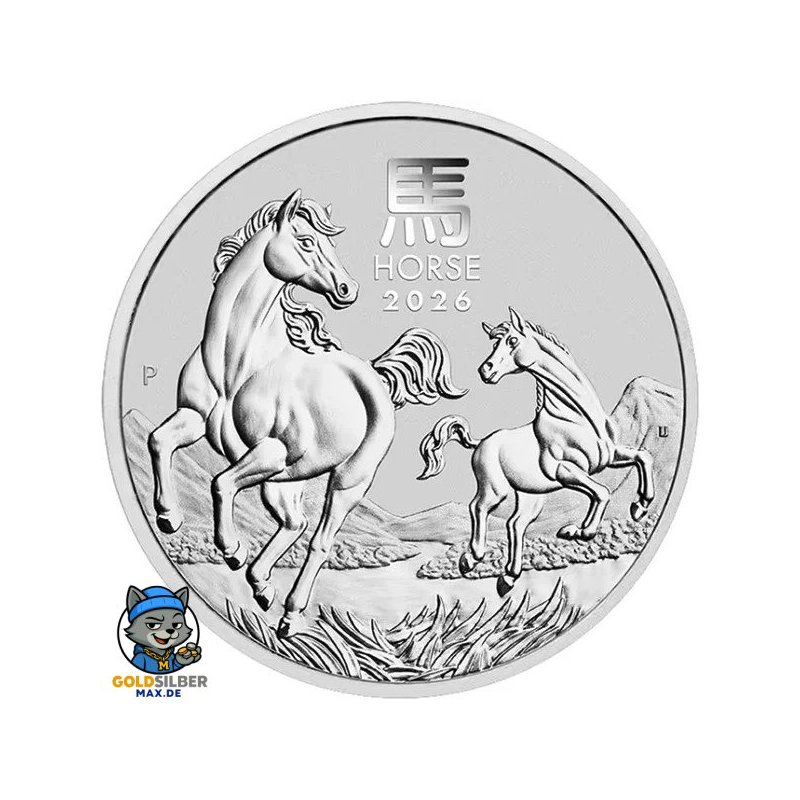 1 Unze Silber Pferd Lunar III 2026