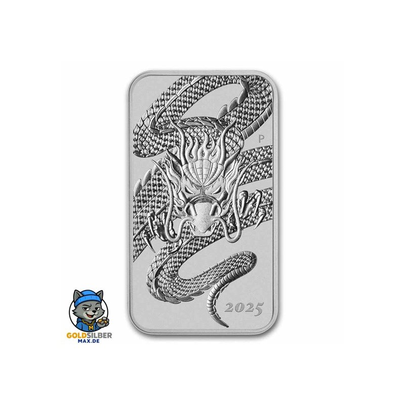 1 Unze Silber Rectangular Dragon Perth Mint