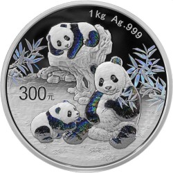 China Panda 2025 1 kilo kg  Silber Silbermünze PP