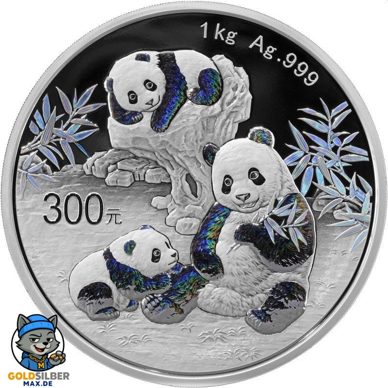 China Panda 2025 1 kilo kg  Silber Silbermünze PP