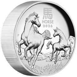 5 oz Unze Silbermünze horse 2026 high relief