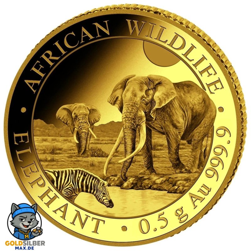 0,5 g Gramm Somalia Elefant Gold 2026