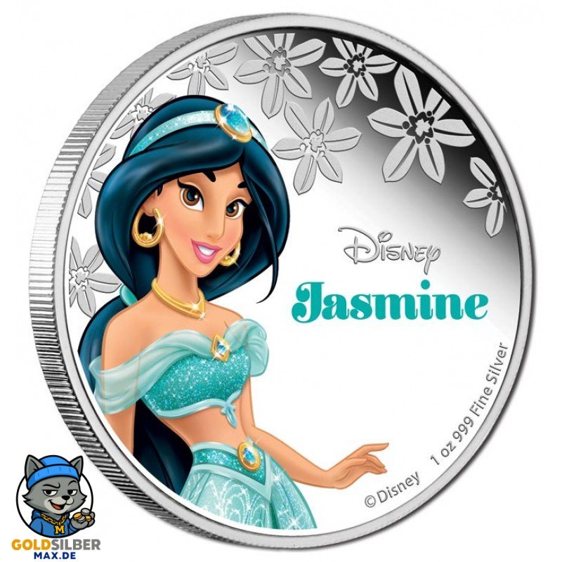 1 Unze Silber Jasmine Disney Nieu