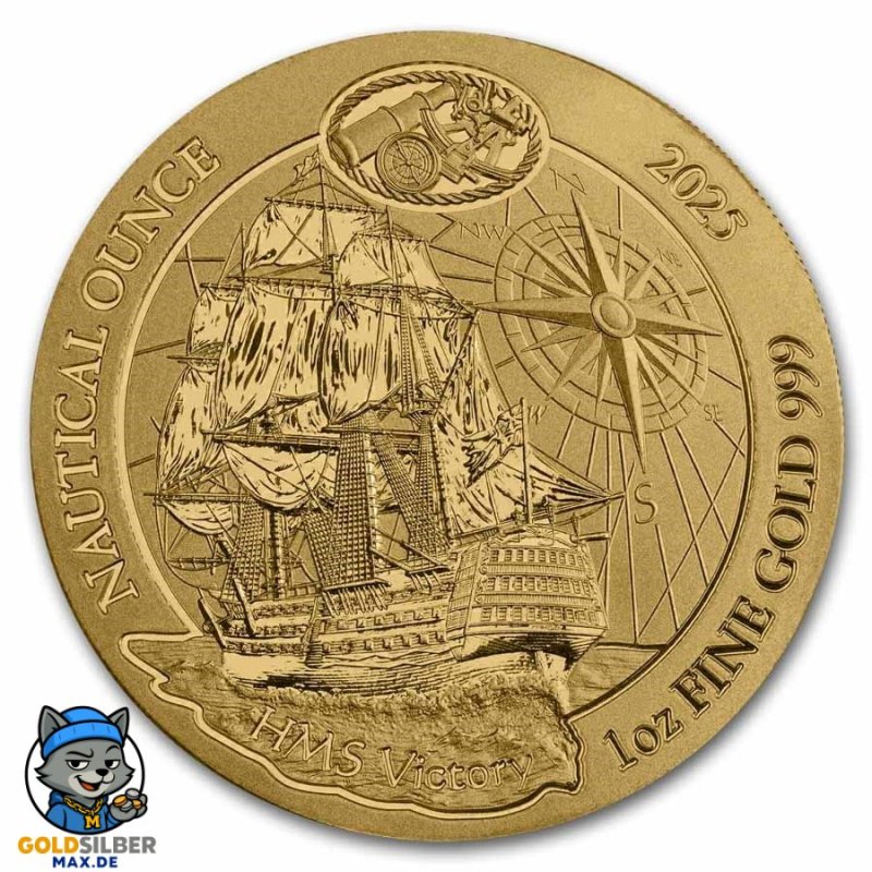 1 Unze oz Gold Nautical HMS Victory Ruanda 2025