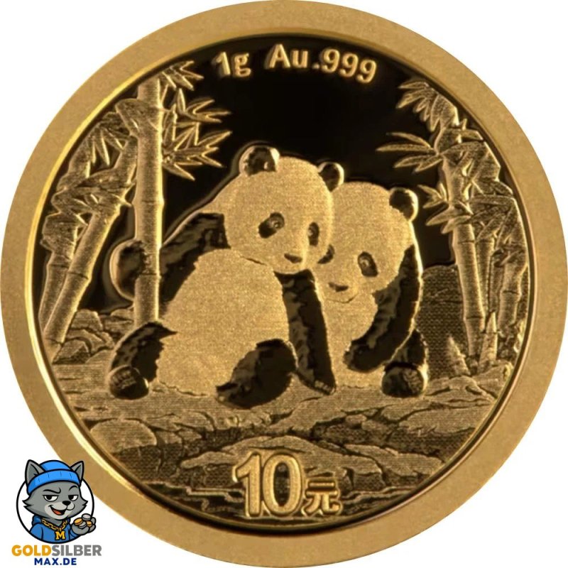 1 gramm g  Unze China Pana Goldmünze 2026